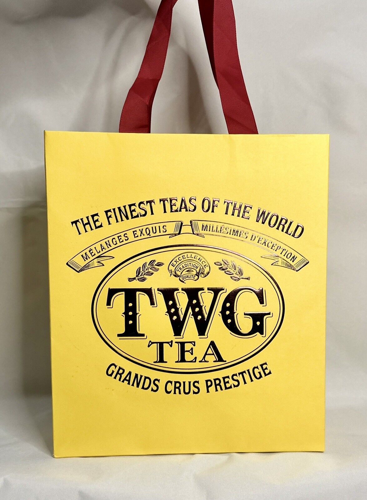 TWG Teas Singapore The Finest Teas of the World Retail Bag 9.5x11x4”