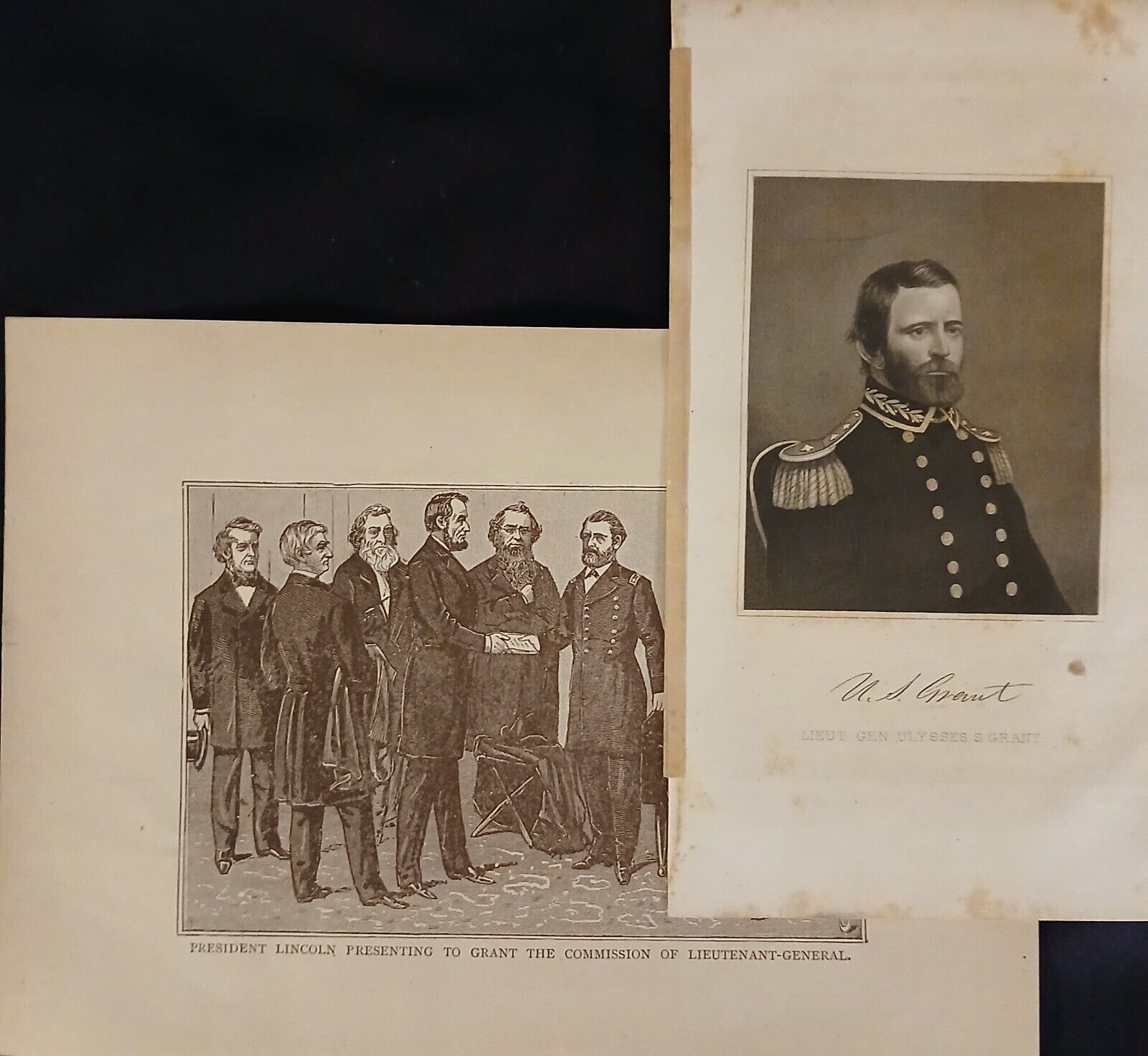 1865 Portrait And 1881 Print Of Lieutenant General Ulysses S. Grant