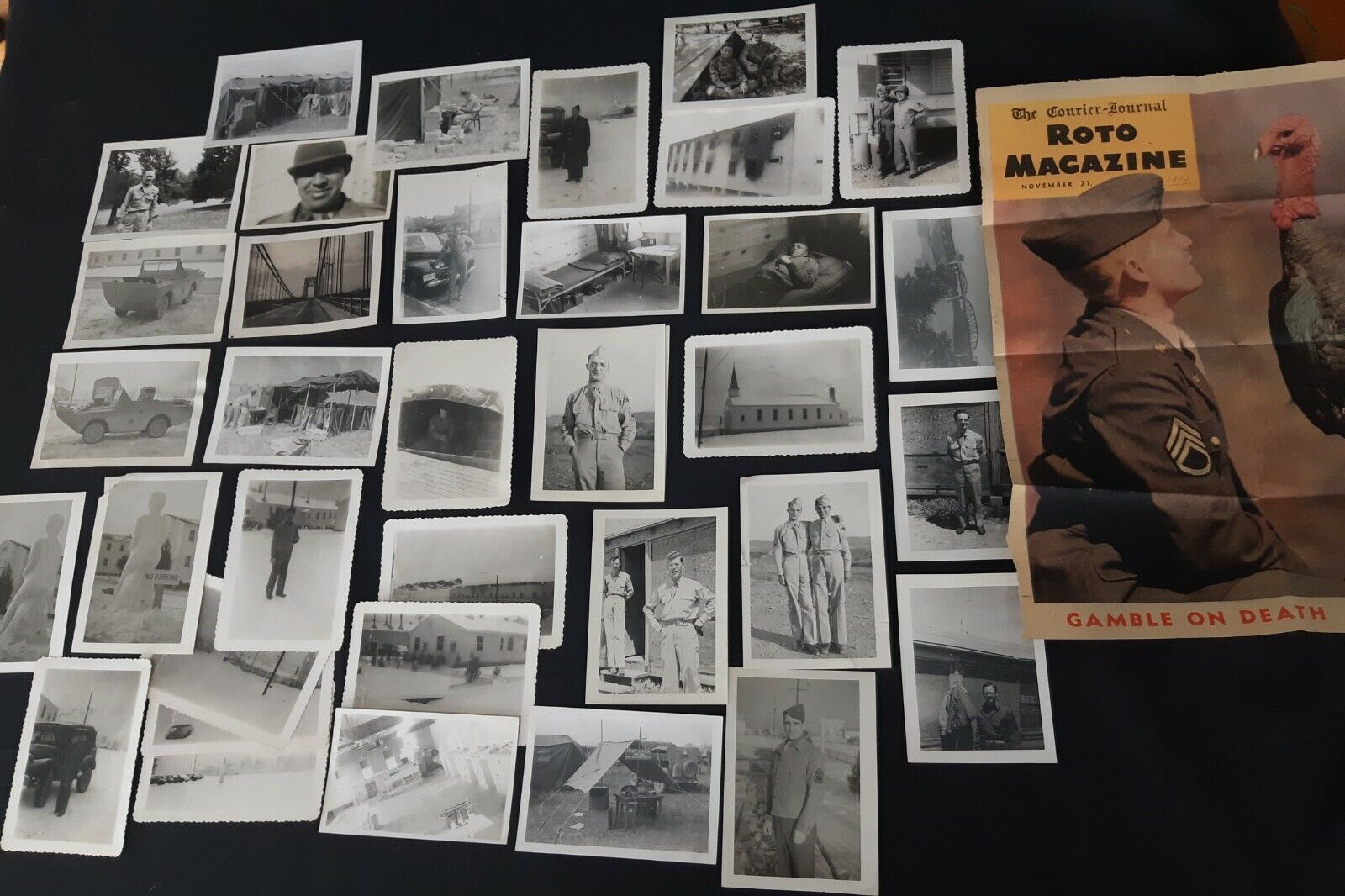 Lot Of 41 World WAR II B&W Photos Clippings & Notes - US ARMY WW 2 WW2 Wartime