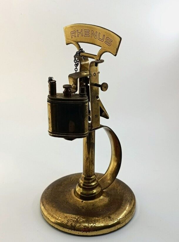 Antique Vintage Phenus Table Desk Brass Petrol Machine Gasoline Lighter