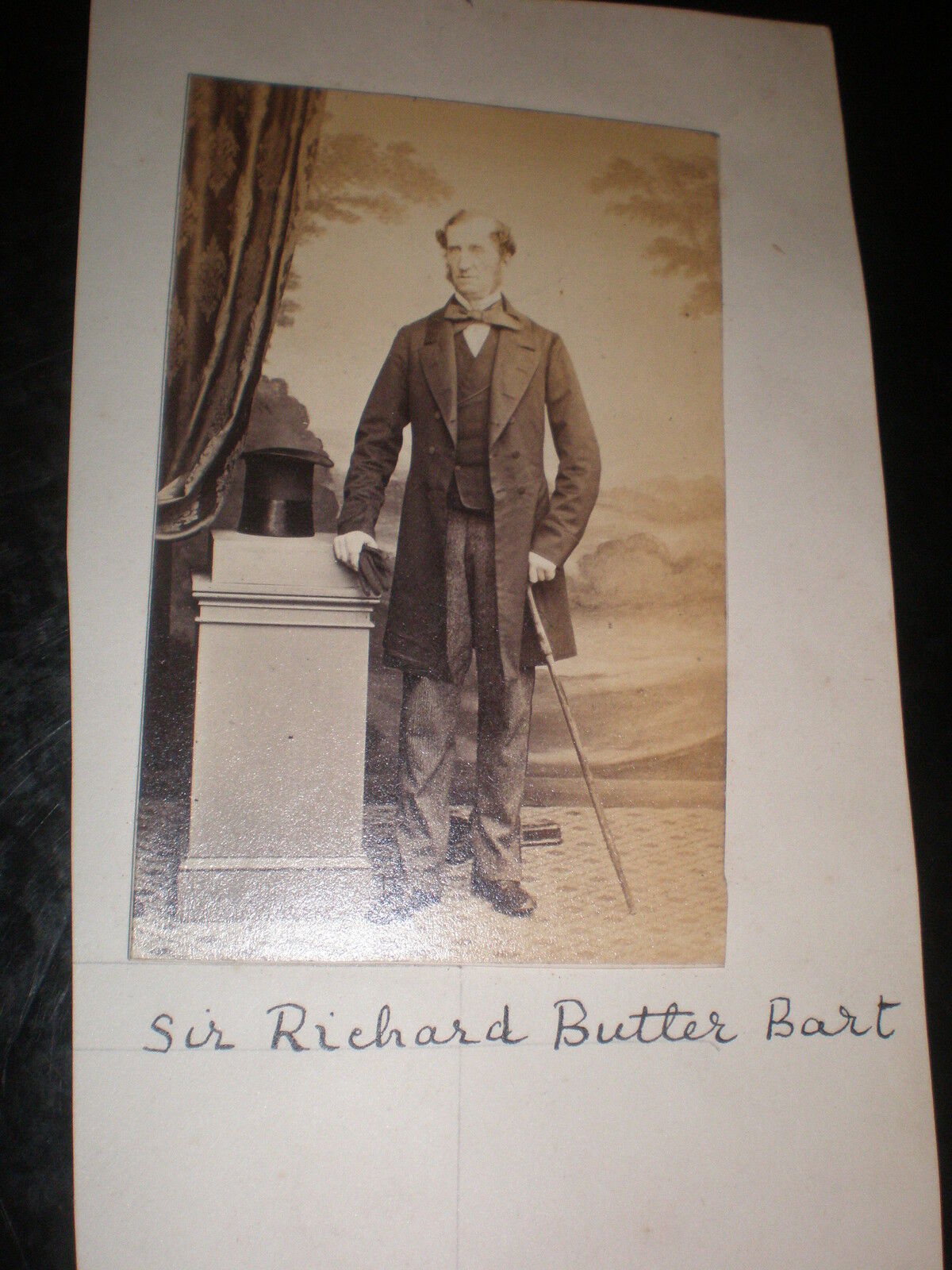Cdv Old Photograph Sir richard Butler 9th baronet of Cloughgrenan Ireland c1860s