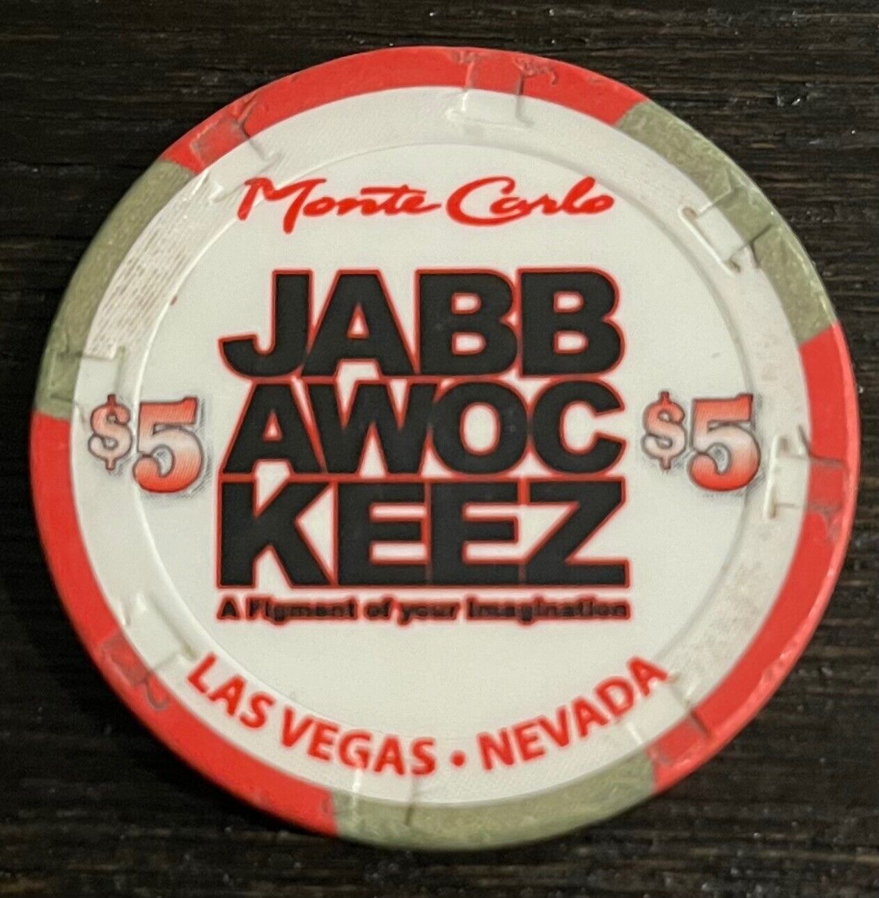 Monte Carlo Resort  Las Vegas NV Limited Edition  Jabbawockeez $5 Casino Chip