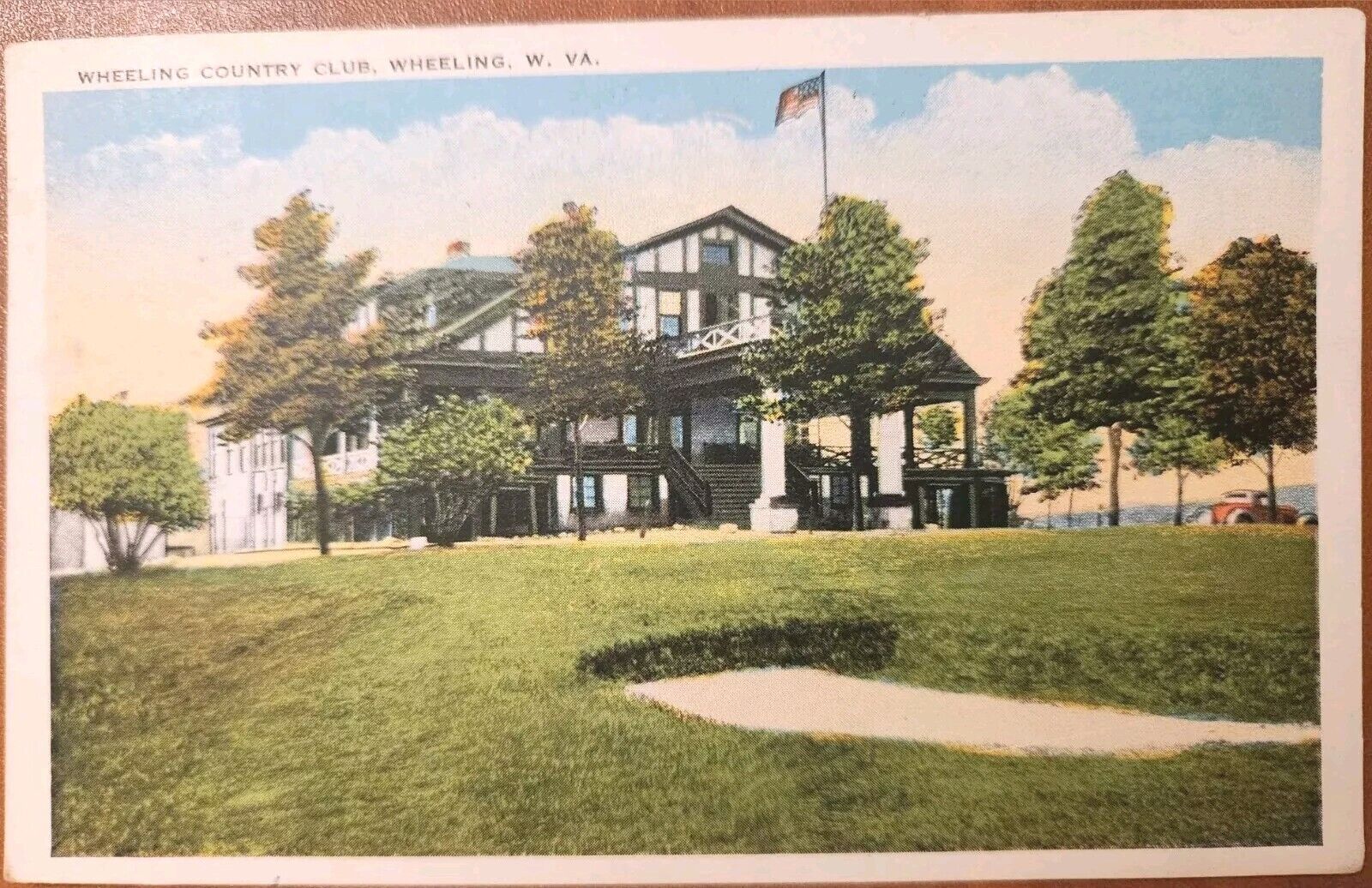 Wheeling WV-West Virginia, Wheeling Country Club, Antique Vintage Postcard