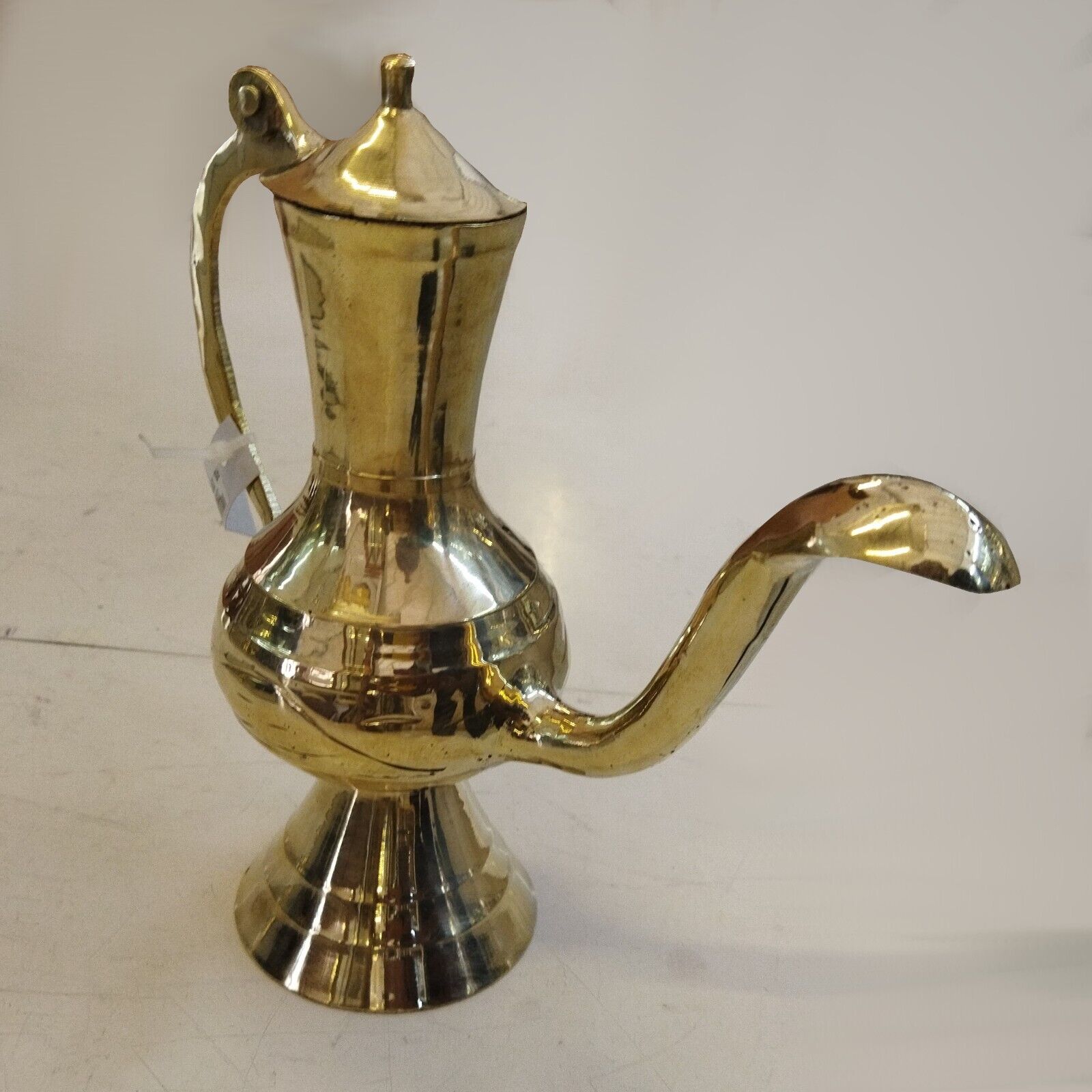 Sri Lankan Traditional Brass Coffee Tea Pot Pan-Kendiya Homemade Craft Ornament