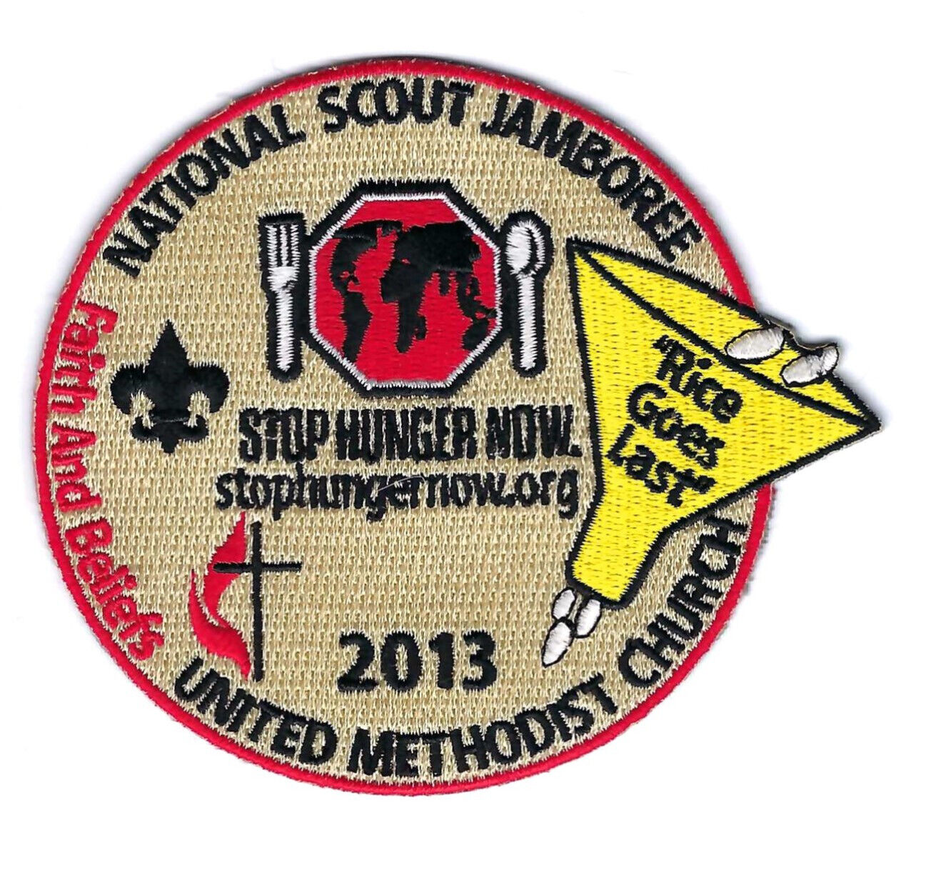 2013 NATIONAL SCOUT JAMBOREE * UNITED METHODIST CHURCH * STOP HUNGER NOW