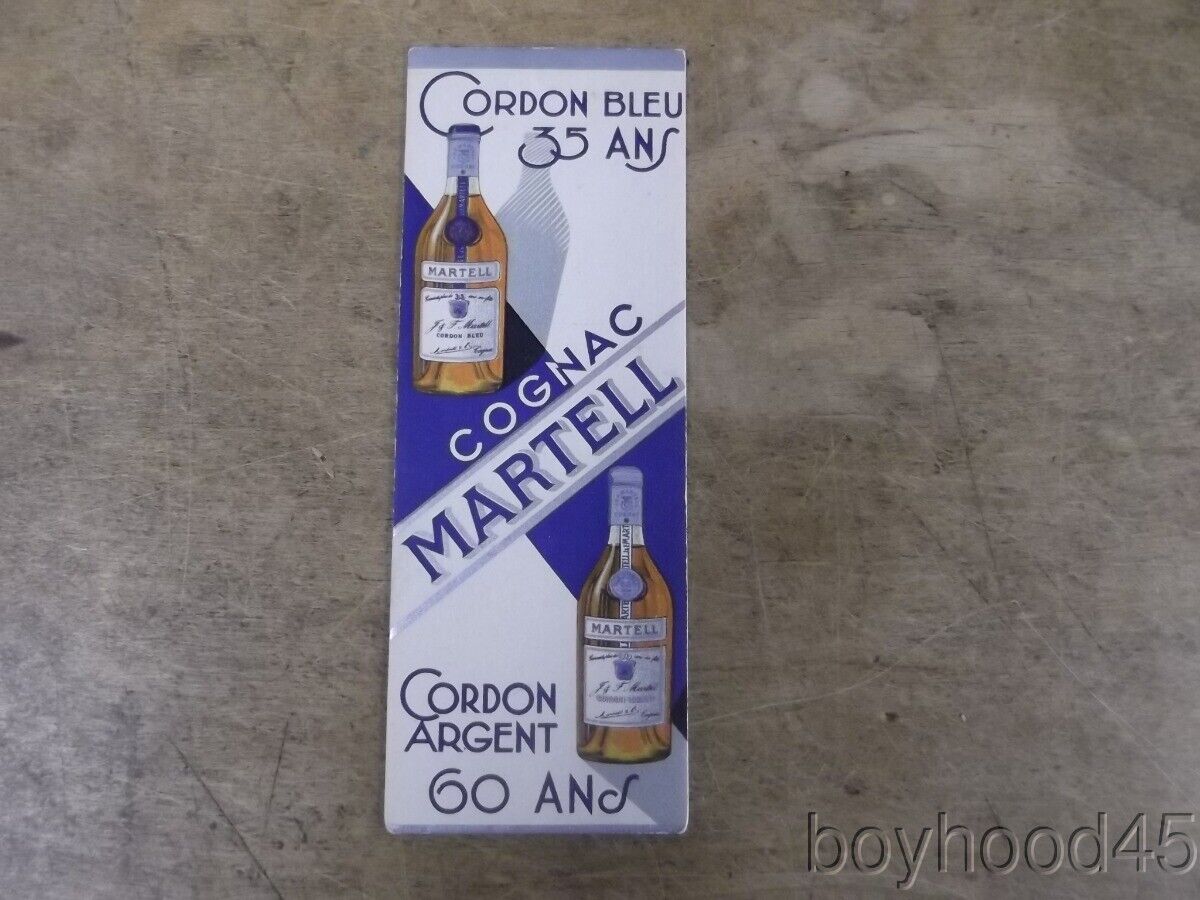 Fabulous Deco-Era Martell Cognac Card Stock Book Marker-Circa 1930s