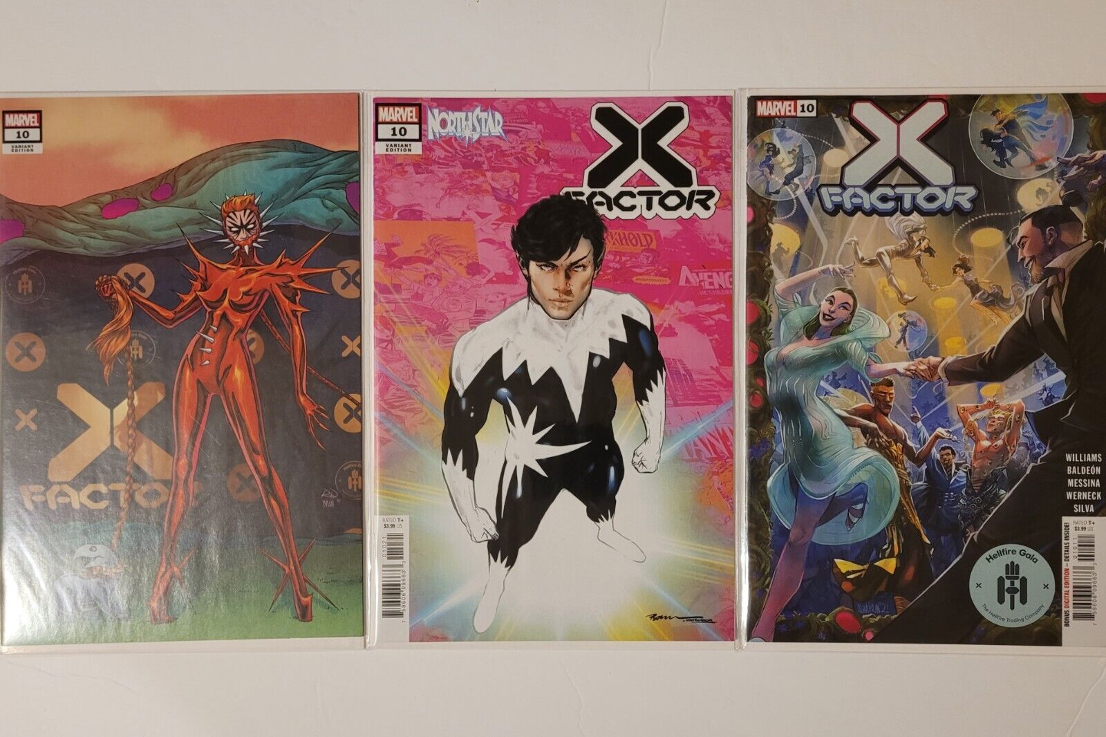 X-FACTOR 10A, 10B, E RUSSELL DAUTERMAN VARIANT 2021 NM DEATH SCARLET WITCH PRIDE