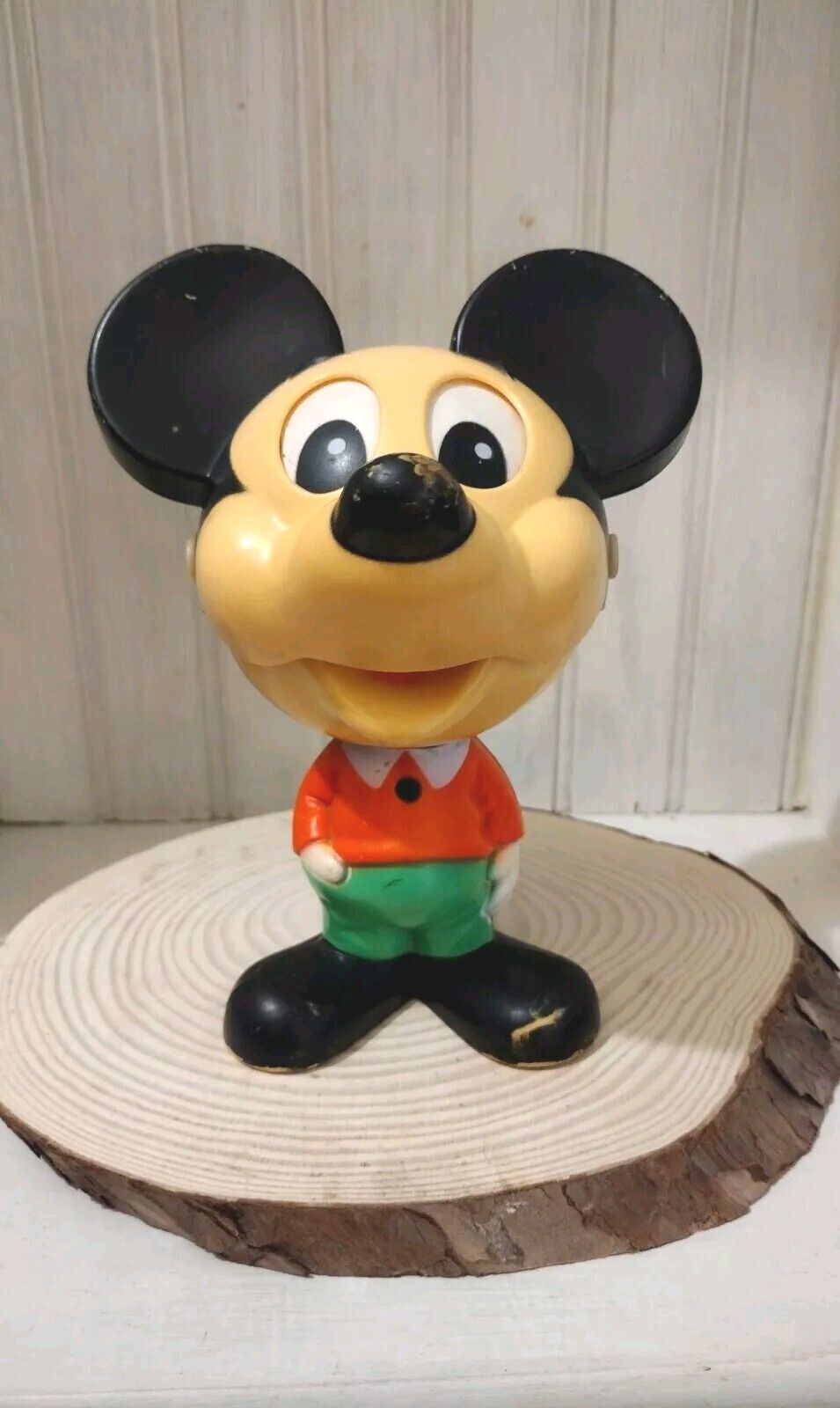 Vintage 1976 Mattel Disney Mickey Mouse Pull String Talking Toy Chatter Chum 