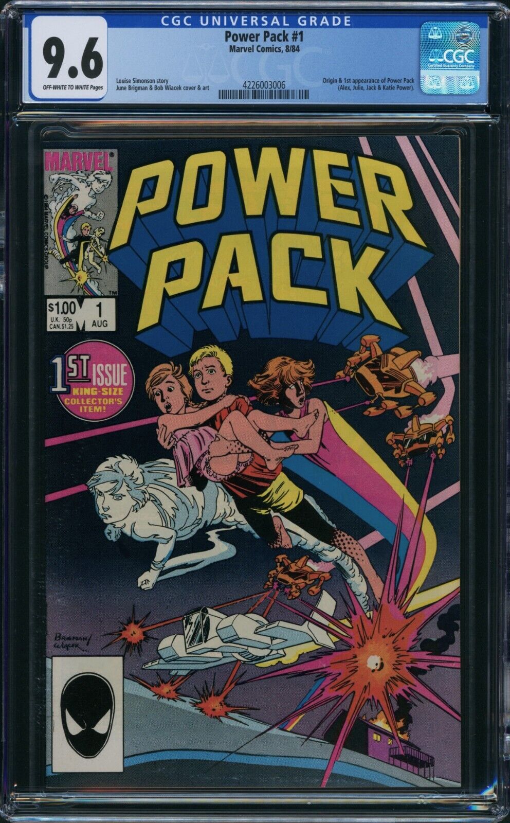 Power Pack #1 (Marvel Comics, 1984) CGC 9.6 - 1st appearance of Power Pack