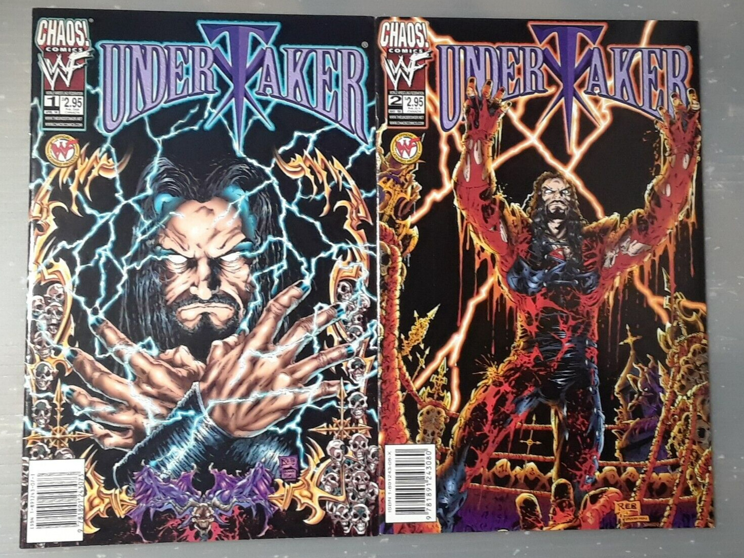 Undertaker #1-2 Comic - Chaos Comics (April 1999) Limited First Edition WWF WWE