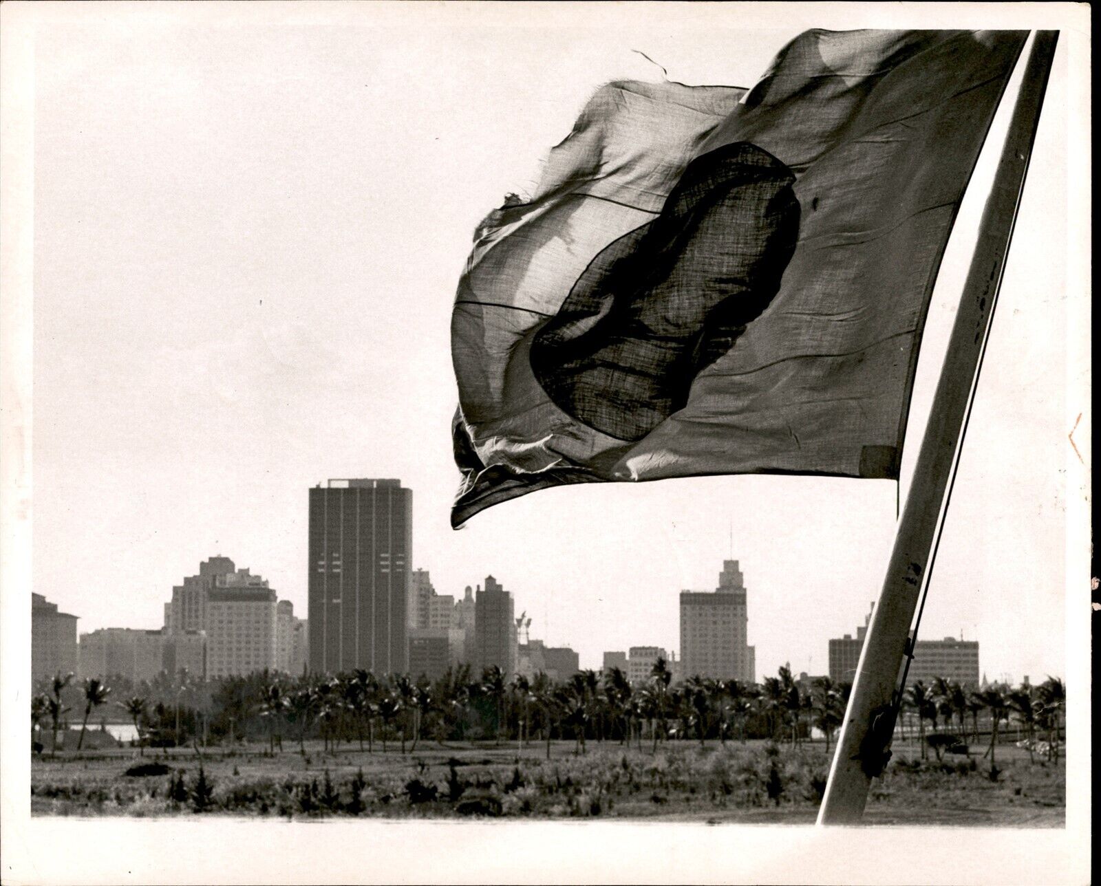 LG73 1966 Original Eamon Kennedy Photo JAPANESE FLAG FLOWN ON PEARL HARBOR DAY