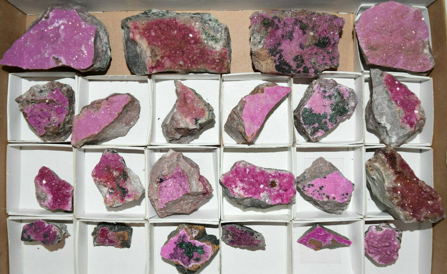 WHOLESALE parcel Cobaltoan Calcite from Congo  3 kg  22 pieces  # 5222