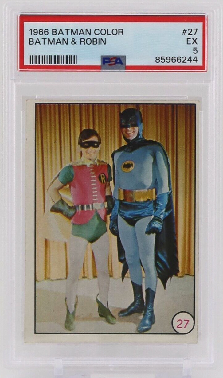 1966 Topps Batman Color #27 Batman & Robin PSA 5