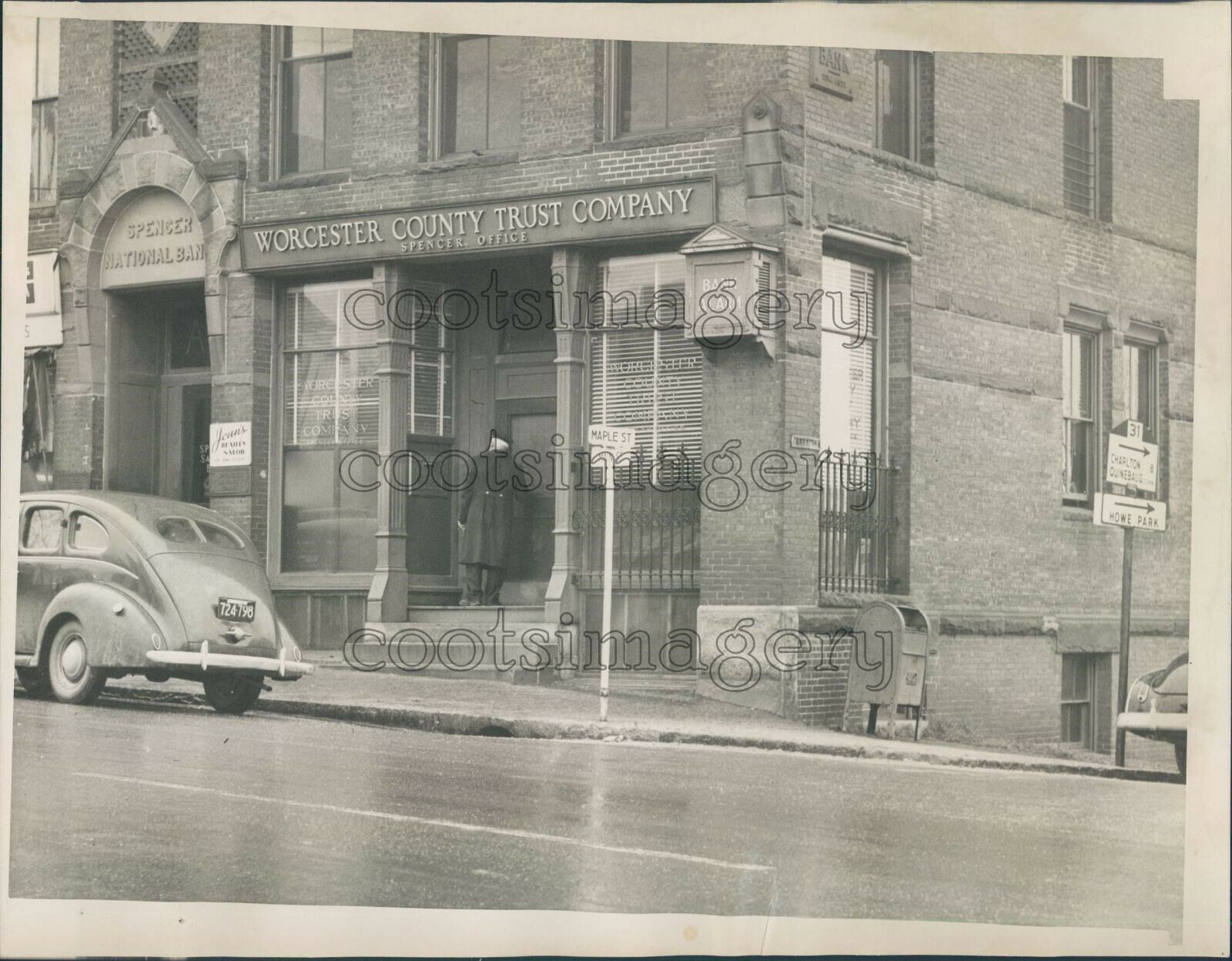 1949 Press Photo Worcester County Trust Co Building 1940s Massachusetts
