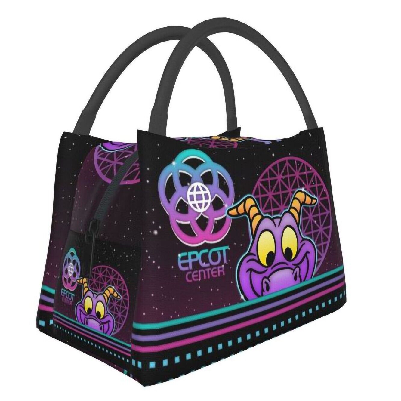 EPCOT Retro Insulated Lunch Bag Figment Spaceship Earth Disney Imagination NWOT