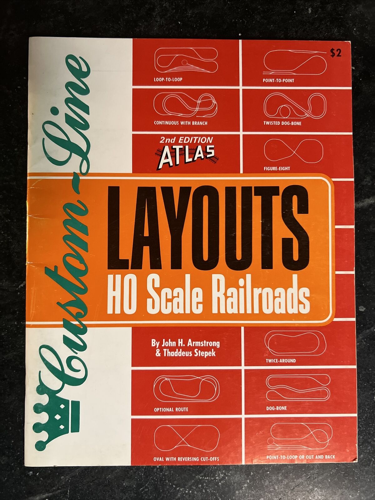 Vintage Custom-Line Layouts HO Scale Railroads 2nd Edition ATLAS (1971) 
