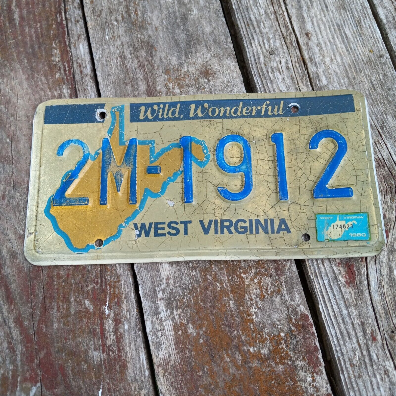 1980 West Virginia License Plate - \