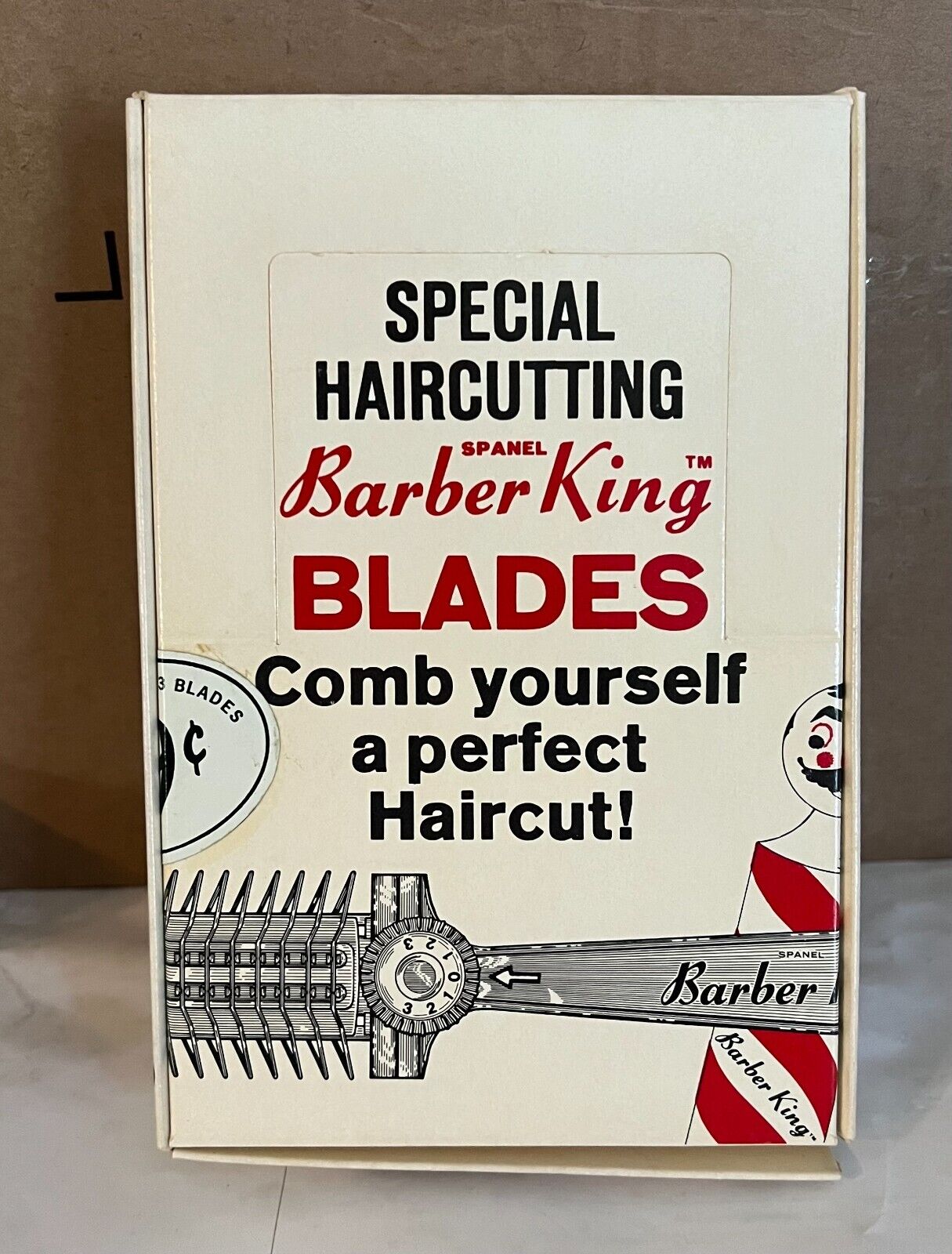 Vintage & Rare Unused Barber King Counter Display Blades w/ Original Box