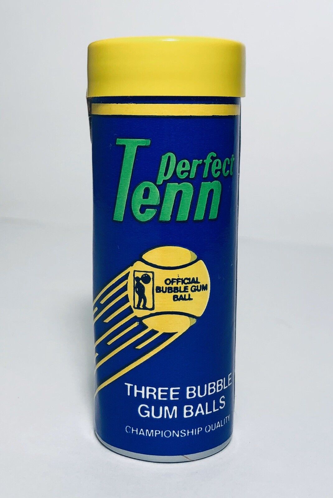 Vintage 1983 Donruss PERFECT TENN Tennis Ball Bubble Gum 3” candy container