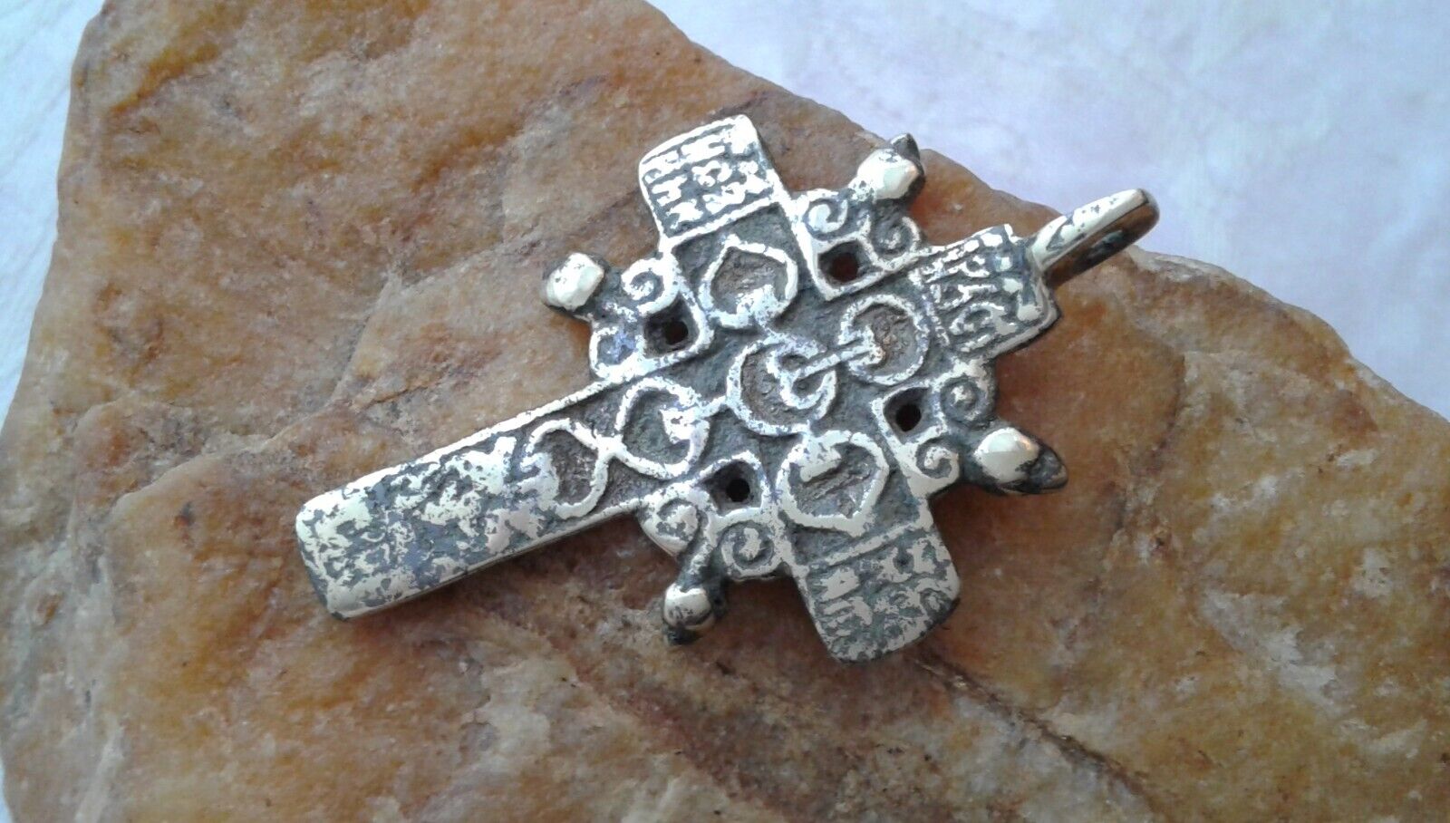 RARE ANTIQUE c.17-18th CENT. LARGE ORTHODOX OLD BELIEVERS CROSS \