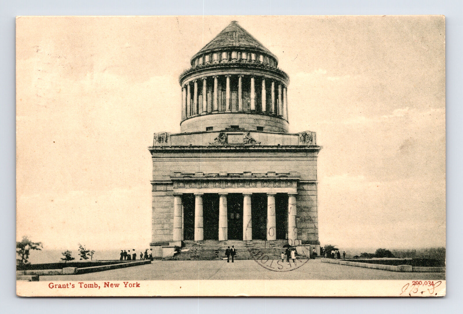 c1907 UDB Grant's Tomb Souvenir PostCard