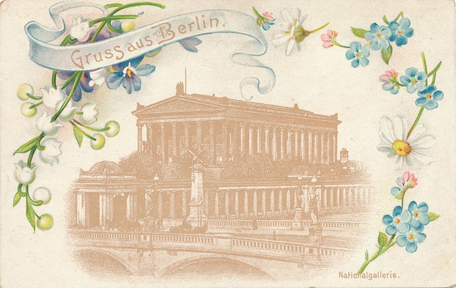 BERLIN - Nationalgallerie Gruss Aus Berlin Postcard - Germany - udb (pre 1908)