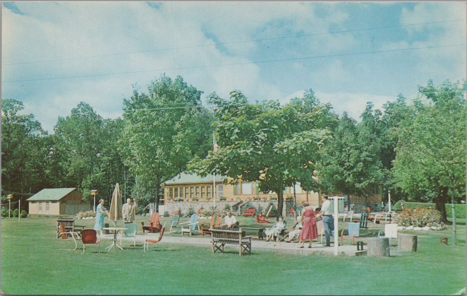 Postcard View Recreation Area Preis\' Pine Wood Lodge Kingston NY 