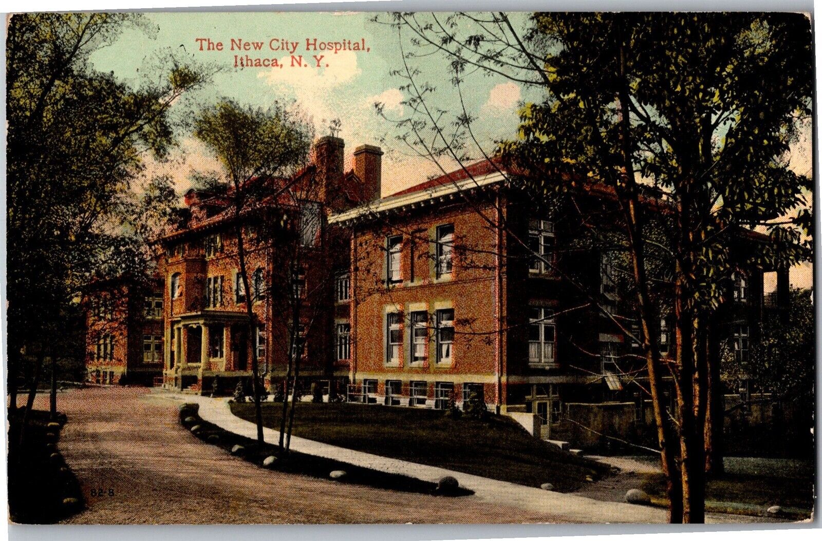 New City Hospital Ithaca NY c1919 Vintage Postcard N21
