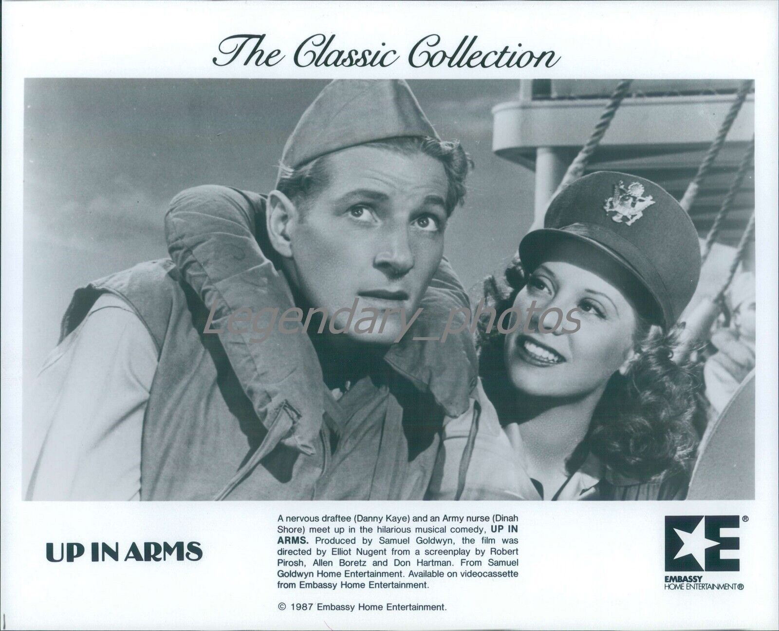 1944 Actors Danny Kaye Dinah Shore in Up in Arms Original News Service Photo