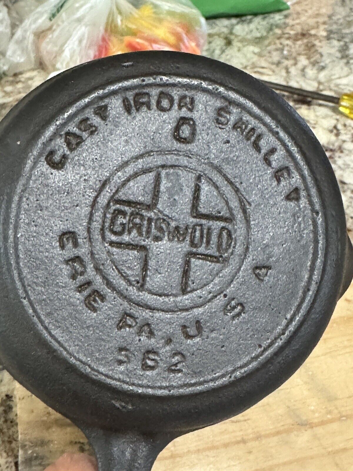 vintage # 0 Griswold  Salesman Sample cast iron skillet