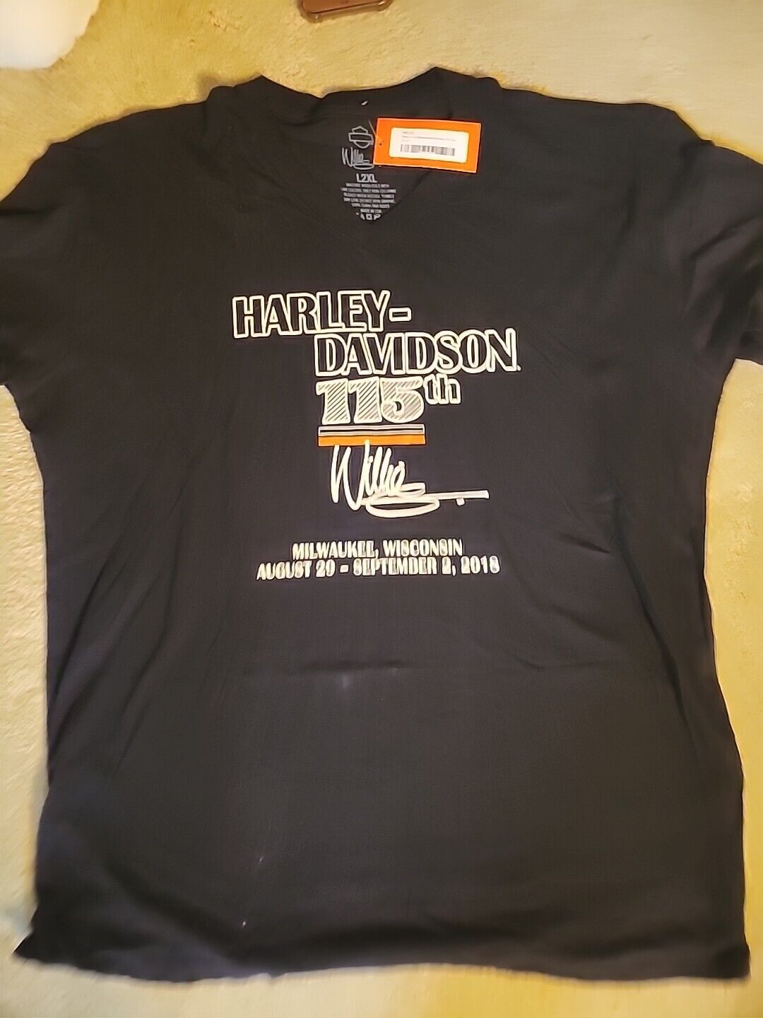 Harley Davidson 2x Large T-shirt 115th Anniversary New With Tags