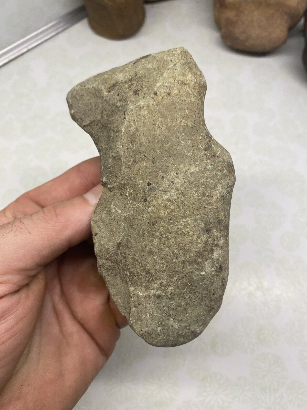 MLC s4445 4 5/8” Full Grooved Stone Axe X Morris Coll Old Ohio Artifact