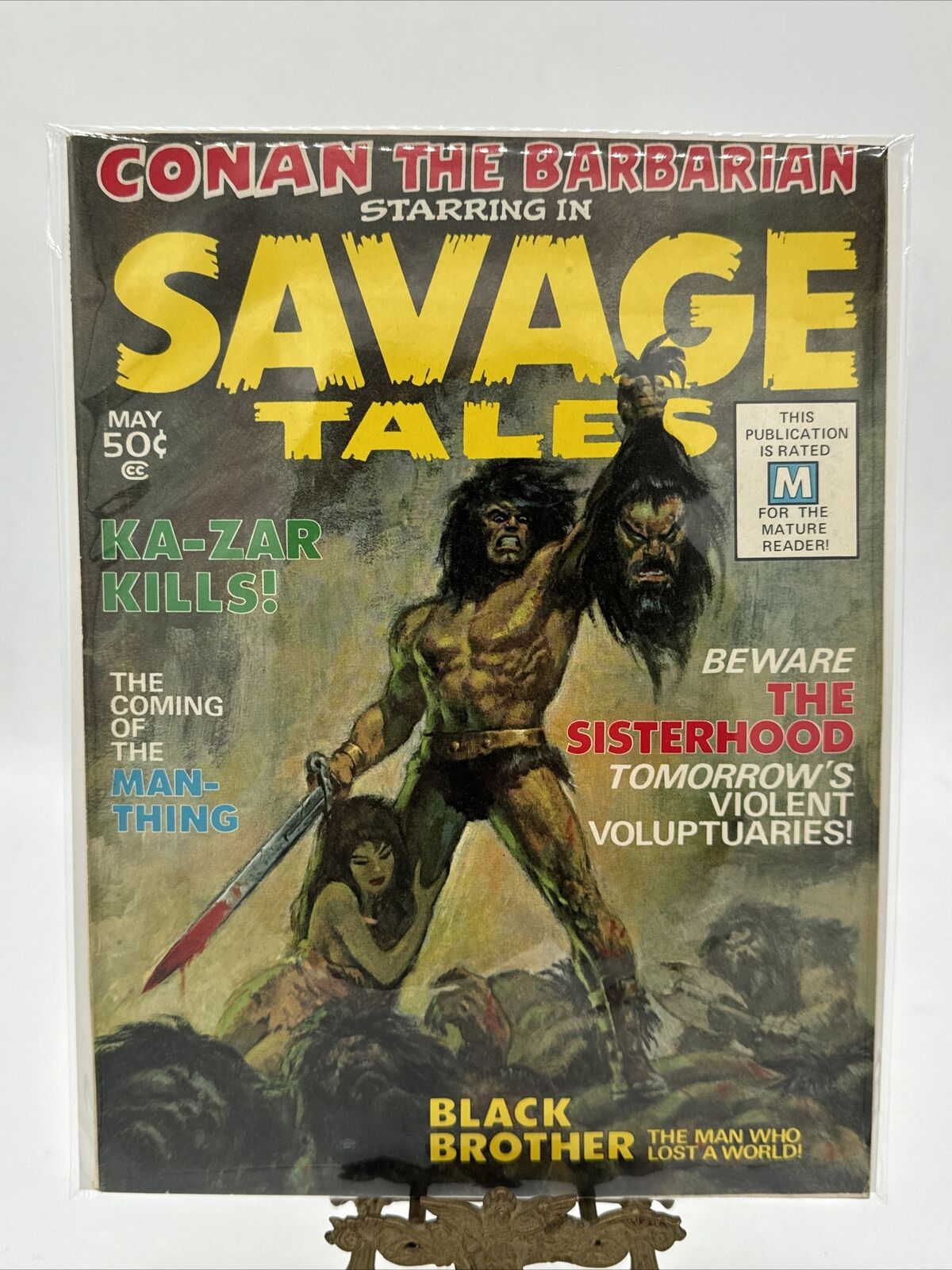 1971 Marvel Savage Tales #1 Conan The Barbarian Man-Thing 1st App Comic Magazine