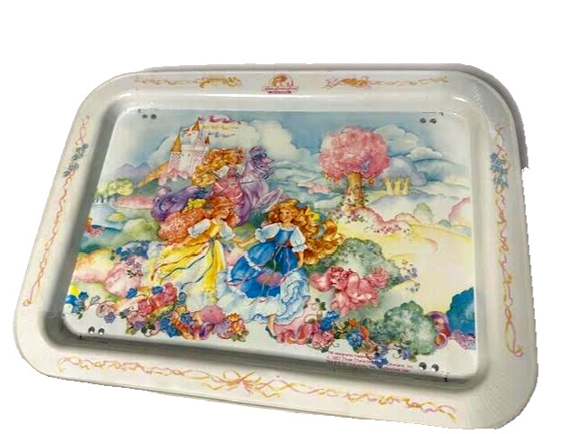 Vintage Lovely Lady Locks And The Pixietails Metal TV Tray 1987 Those Characters