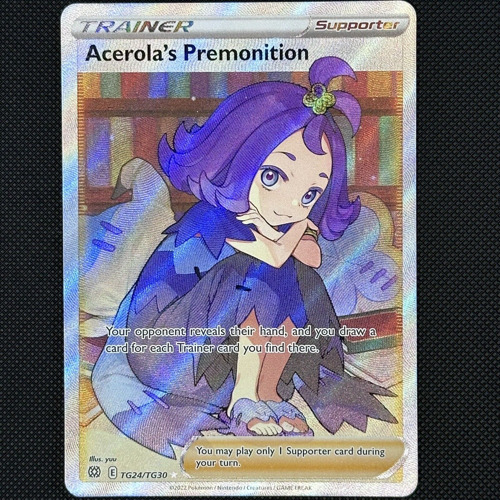 Pokemon Card Acerola’s Premonition TG24/TG30 Brilliant Stars Full Art Trainer NM