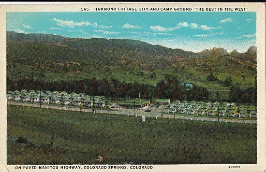 Postcard On Paved Manitou Highway Colorado Springs CO 