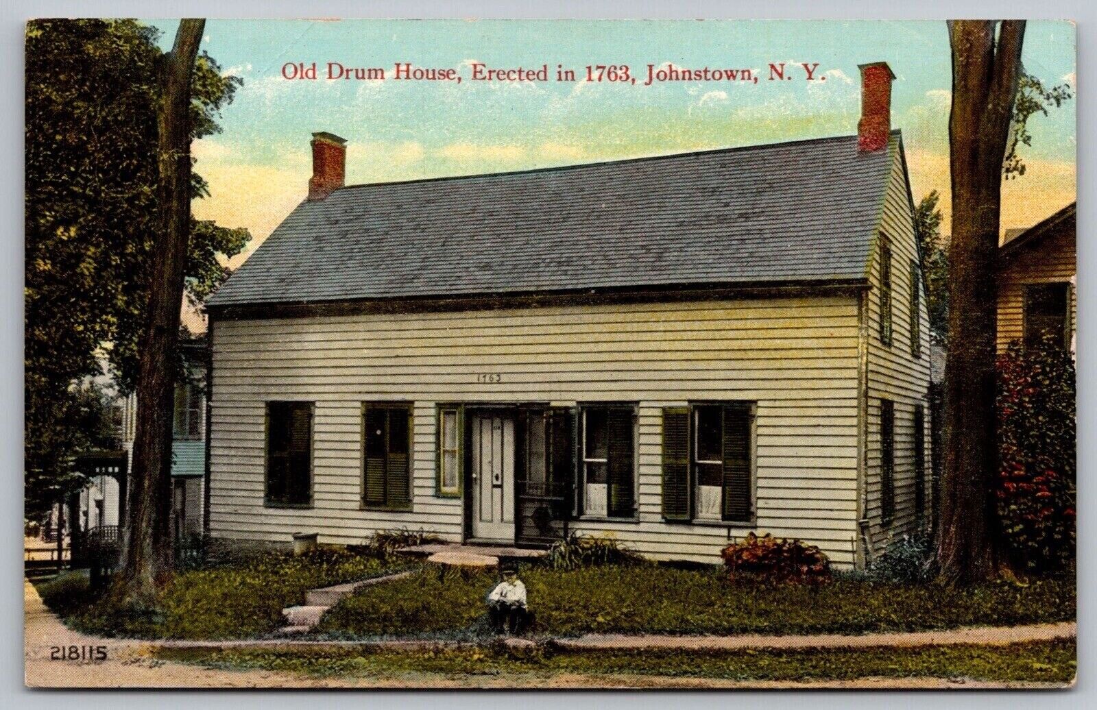 Old Drum House Johnstown NY New York Built 1763 Antique Postcard UNP WOB DB