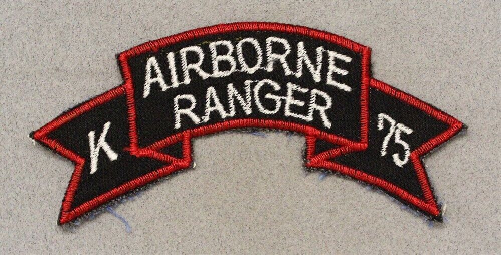 Army patch 6352: K Co. 75th Airborne Rangers - Vietnam made original