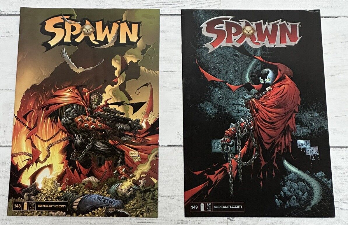 Spawn 148 & 149 Image Comics 1st Print Low Print Run Mcfarlane Reader Copies.