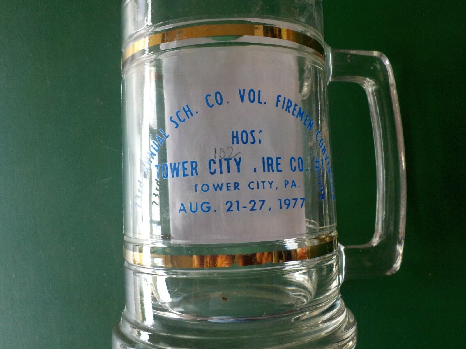 23rd Annual Schuylkill County Pa. Firemen Convention 1977 Mug  (AS 1)