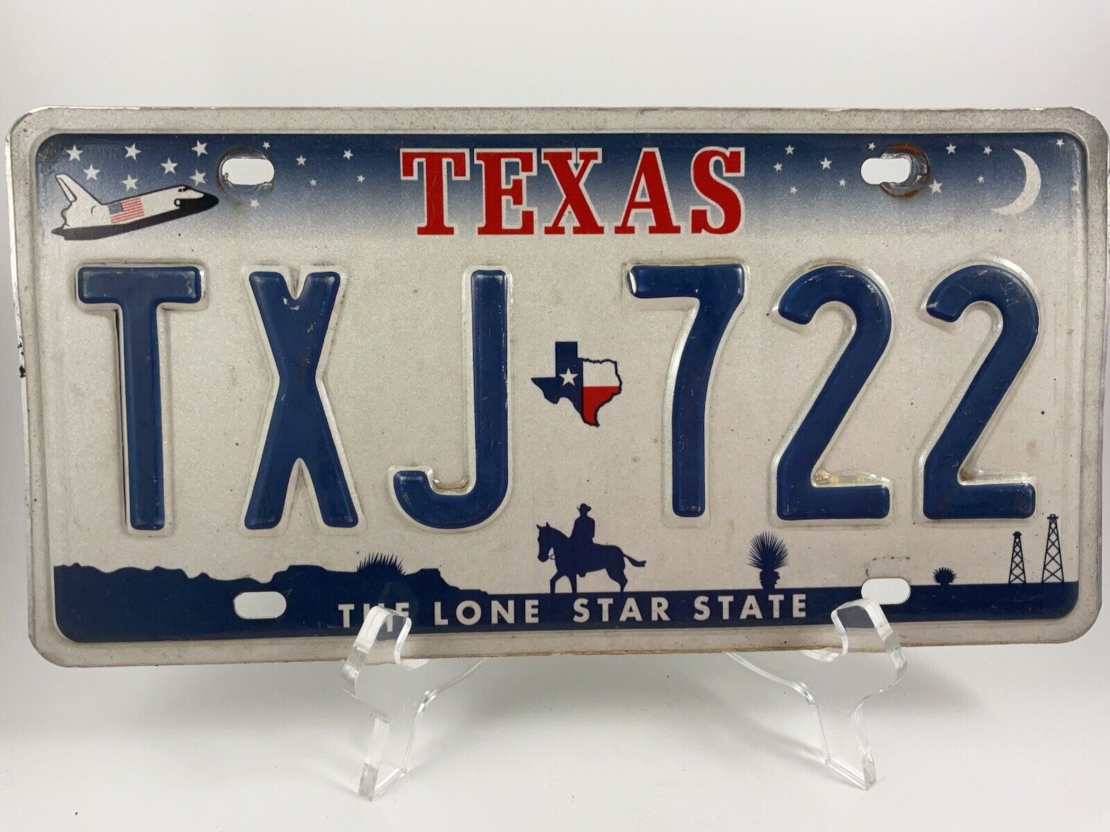 Vintage Texas License Plate The Lone Star State Retired Not For Road Use