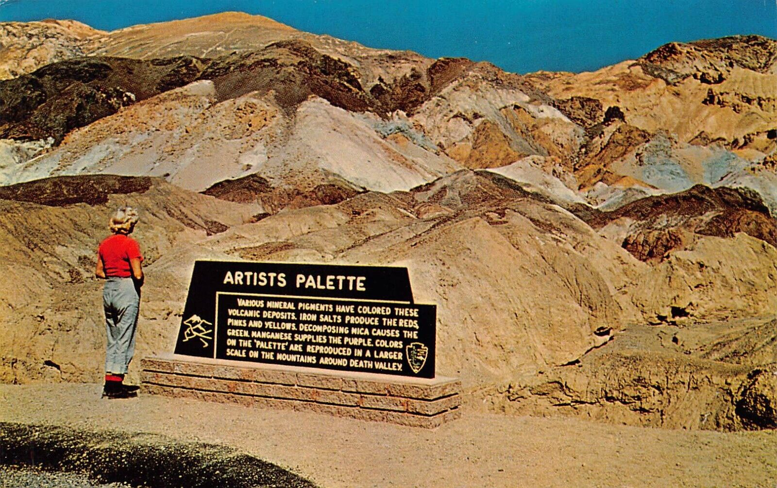 Death Valley CA Inyo Cty California Monument Artist\'s Drive Palette Postcard L3