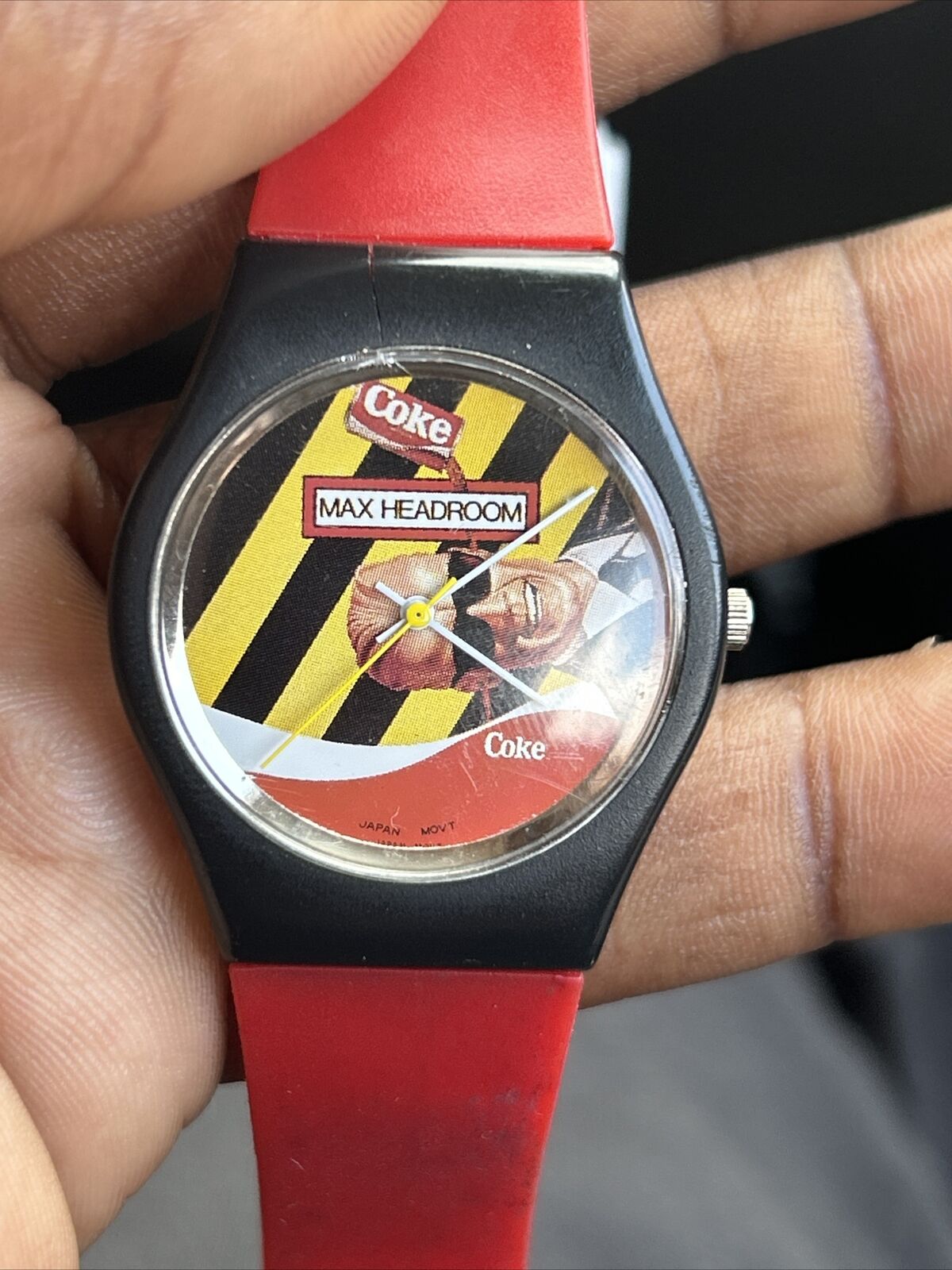 1980s New Coke Max Headroom Wrist Watch - Red Band