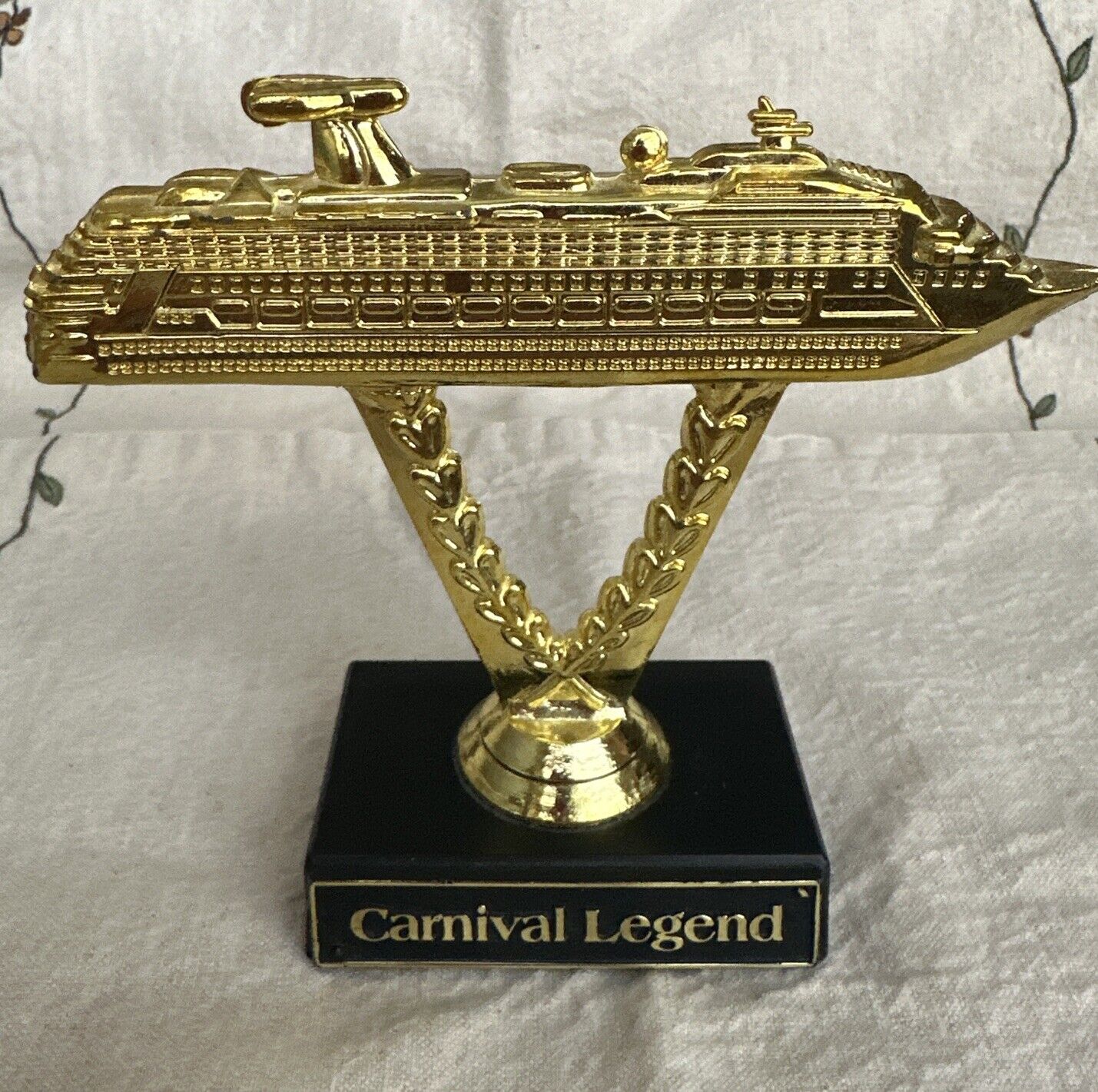 Carnival Legend Plastic Ship on a Stick Trophy