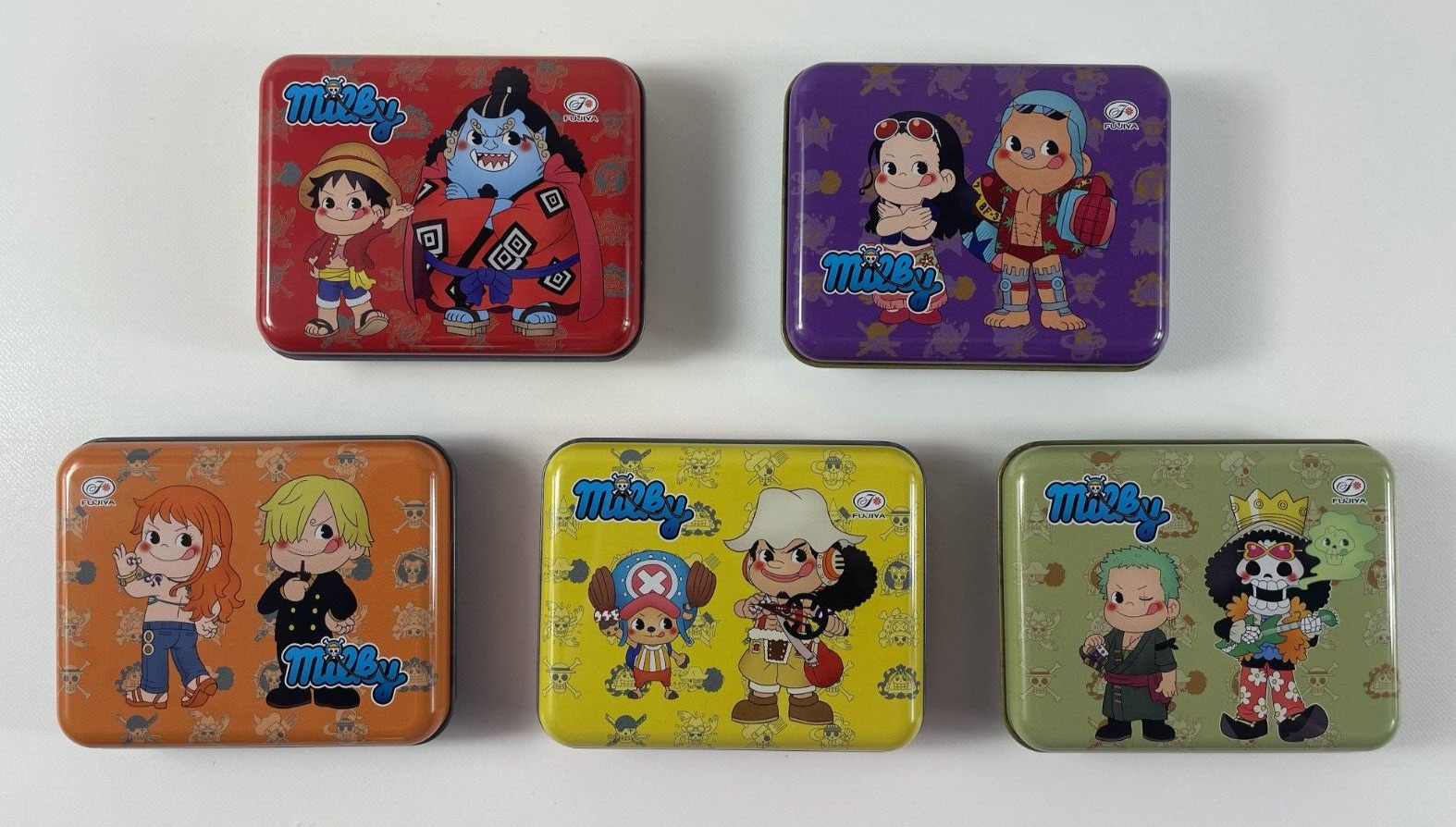 Fujiya One Piece Collaboration Can Milky Candy  in 2024 set of 5 Luffy  Zorro