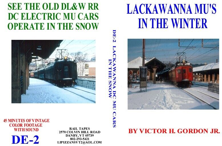 DVD: Lackawanna MUs In The Winter Old MU Cars New Jersey DL&W