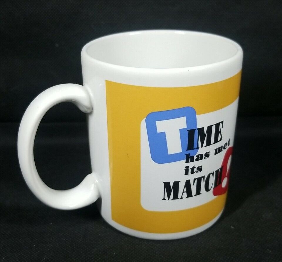 . Vtg Hallmark Coffee Mug The Ageless Wonder Ageless Cup Office Humor Yellow
