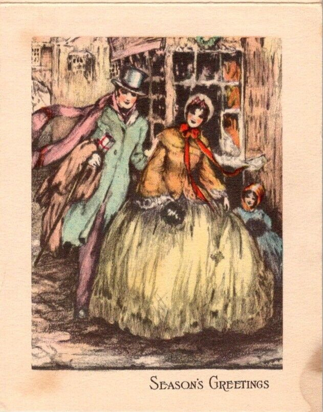 Authentic VICTORIAN CHRISTMAS CARD 5\