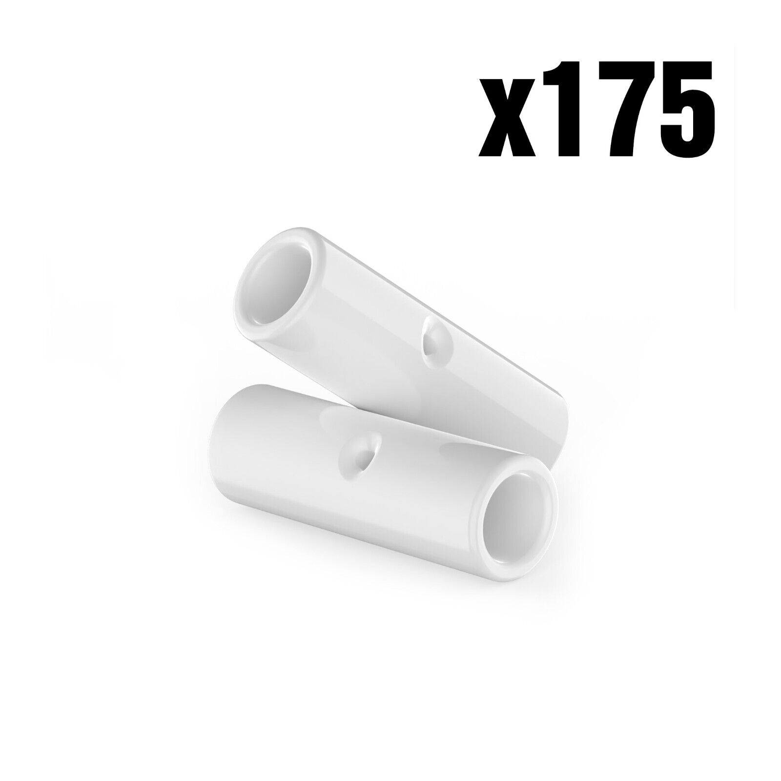 175x Tips Smoking Round Quartz Glass Rolling Tips Medium Size 10MM Wide White