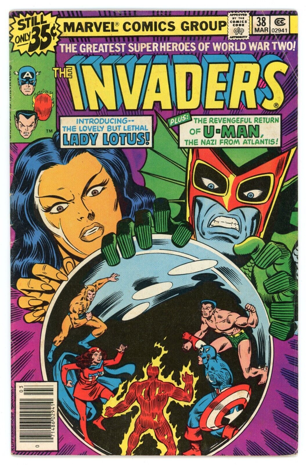 The Invaders #38  Marvel Comics 1979